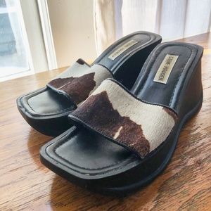 Cow Print Steve Madden Clogs